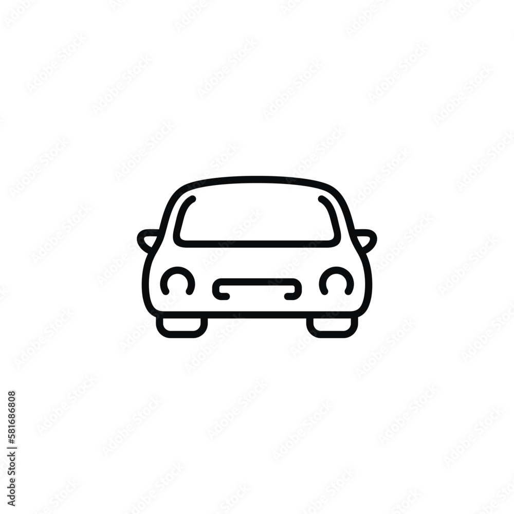 Car line icon isolated on white background