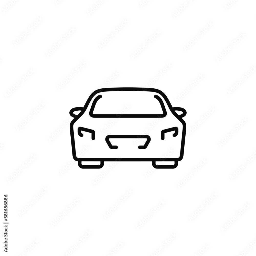 Car line icon isolated on white background