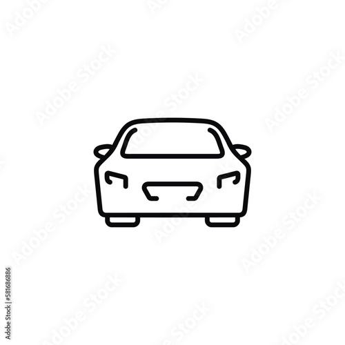 Car line icon isolated on white background