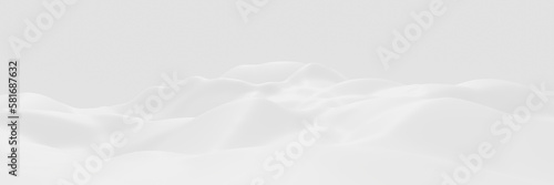 3D snow mountain. White  terrain. Cold environment. © Kavik
