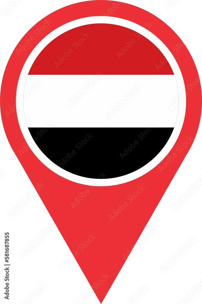 Yemen flag pin map 2023031394 Yemen flag pin map 2023031394