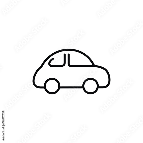 Car line icon isolated on white background