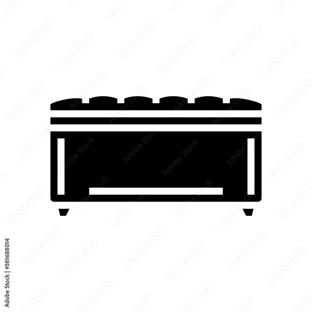Obraz premium bedroom bench bedroom interior glyph icon vector illustration