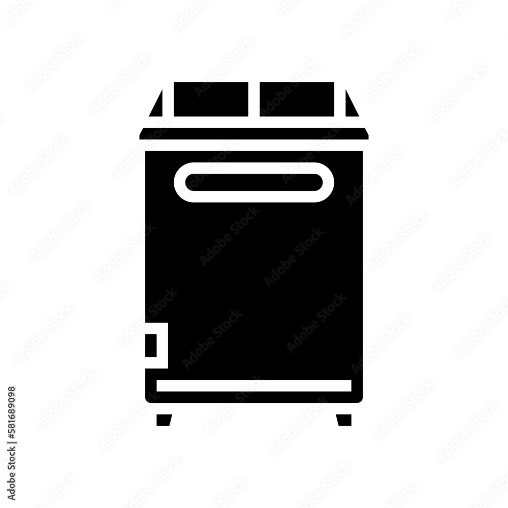 laundry basket bedroom interior glyph icon vector illustration laundry basket bedroom interior glyph icon vector illustration