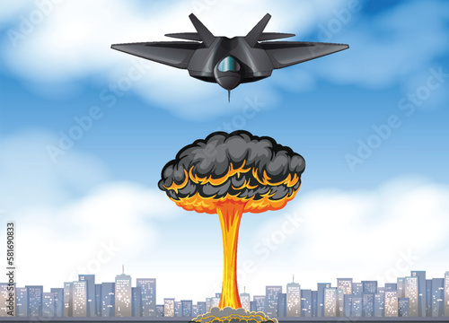 Jet Plane Flying in the Sky