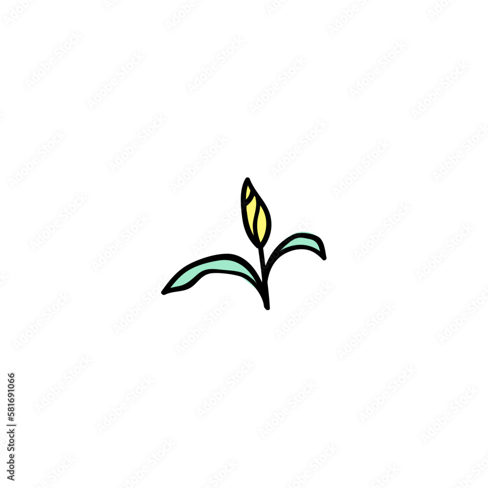 Tulip sticker vector illustration