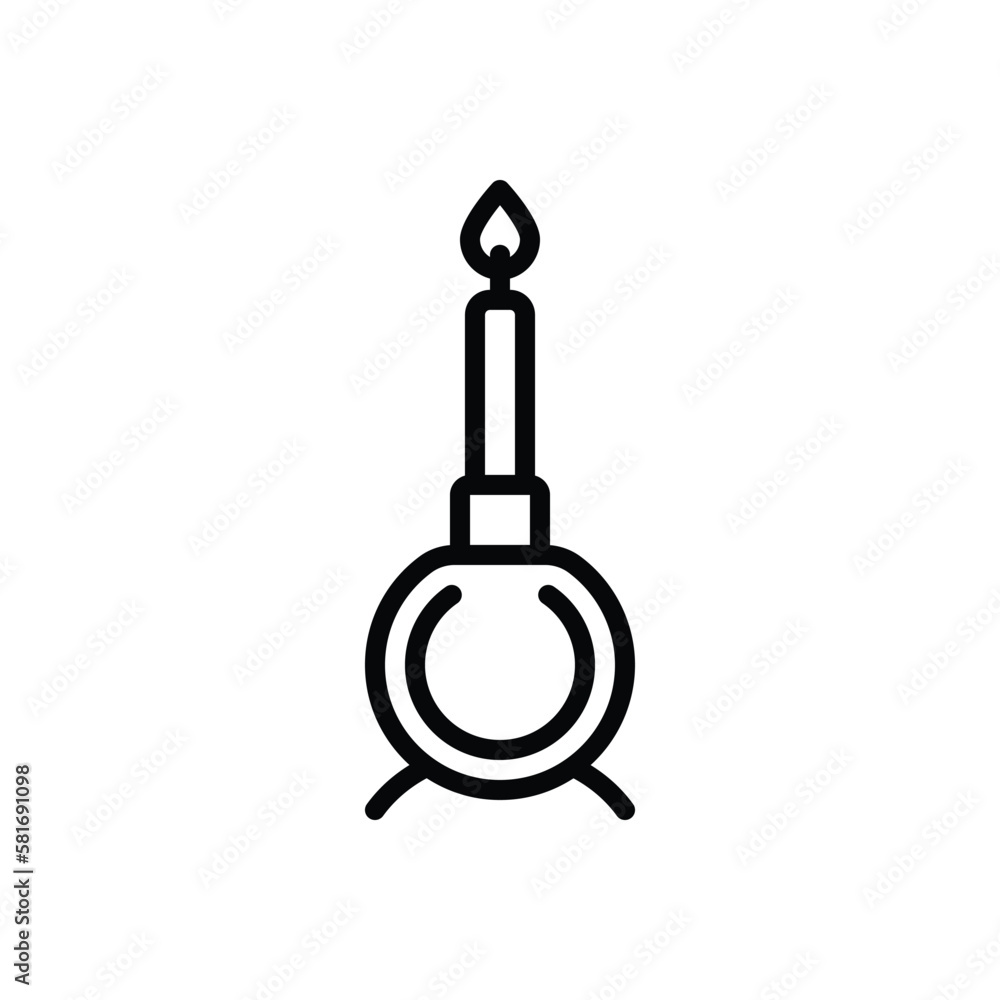 Black line icon for candle Black line icon for candle