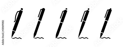 Pen vector icons collection