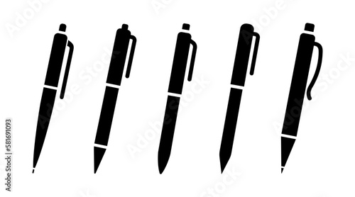  pen vector icons set