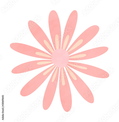 Watercolor spring flower