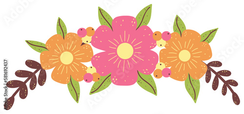 Curved Floral Border