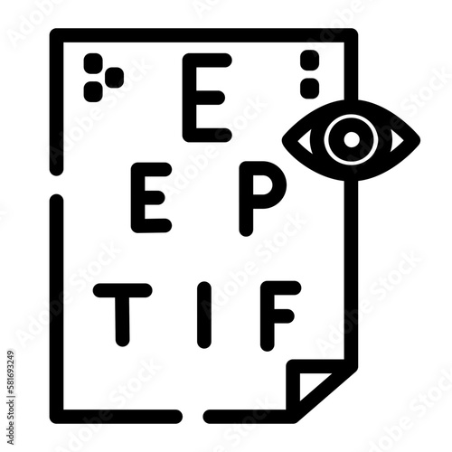 eye test line icon