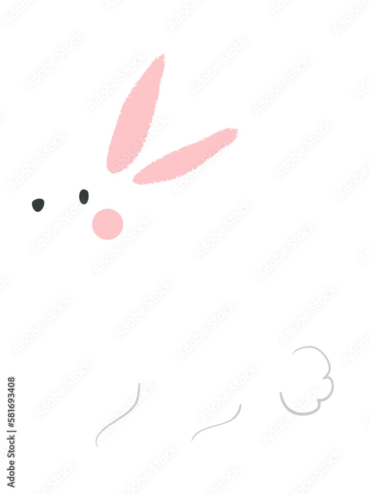 Obraz premium Watercolor cute rabbit