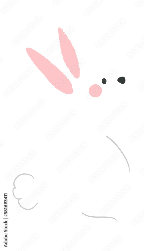 Watercolor cute rabbit Watercolor cute rabbit