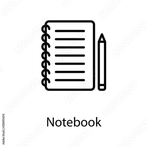 Notebook icon design stock illustration © Graphics