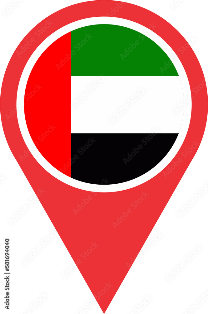 Emirates flag pin map 20230313116