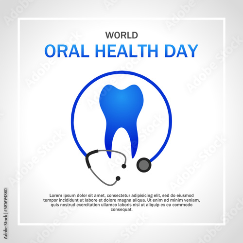 World Oral health day theme template. Vector illustration. Suitable for Poster, Banners, campaign and greeting card. 