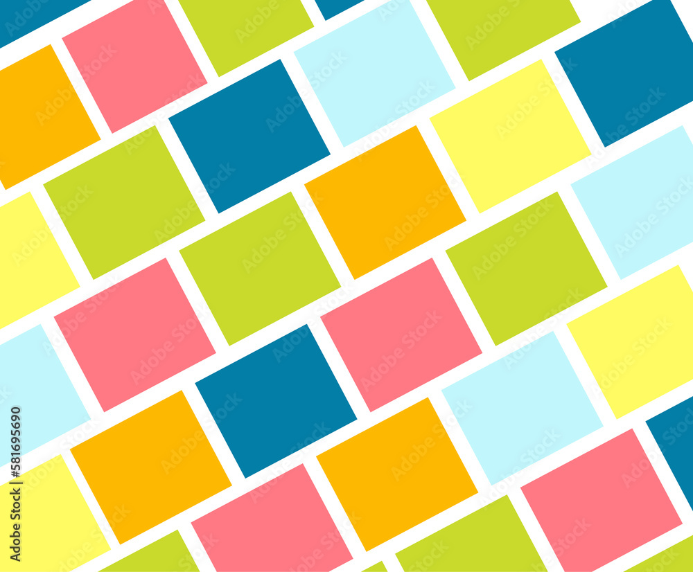 seamless pattern with colorful squares