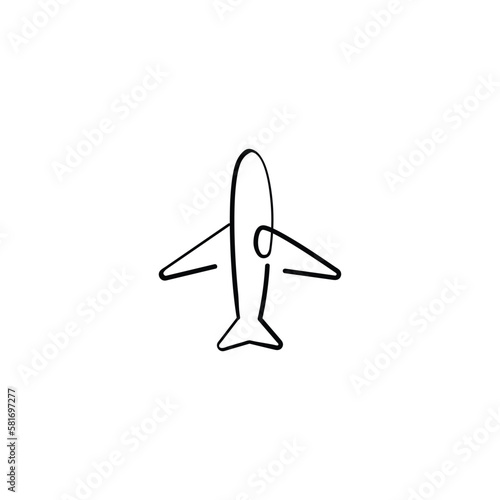 Plane Line Style Icon Design

