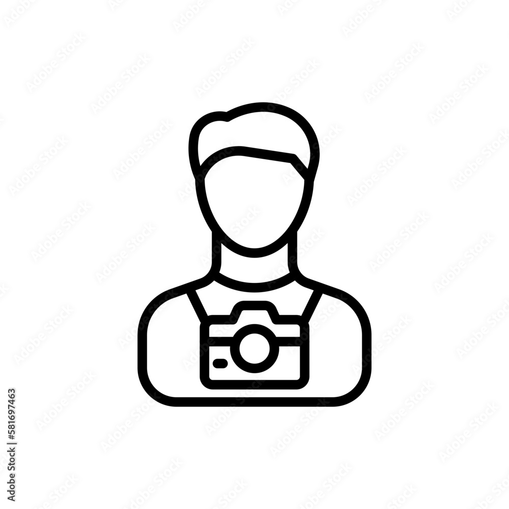 Photographer icon in vector. Illustration Photographer icon in vector. Illustration