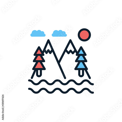 Travel Photography icon in vector. Illustration