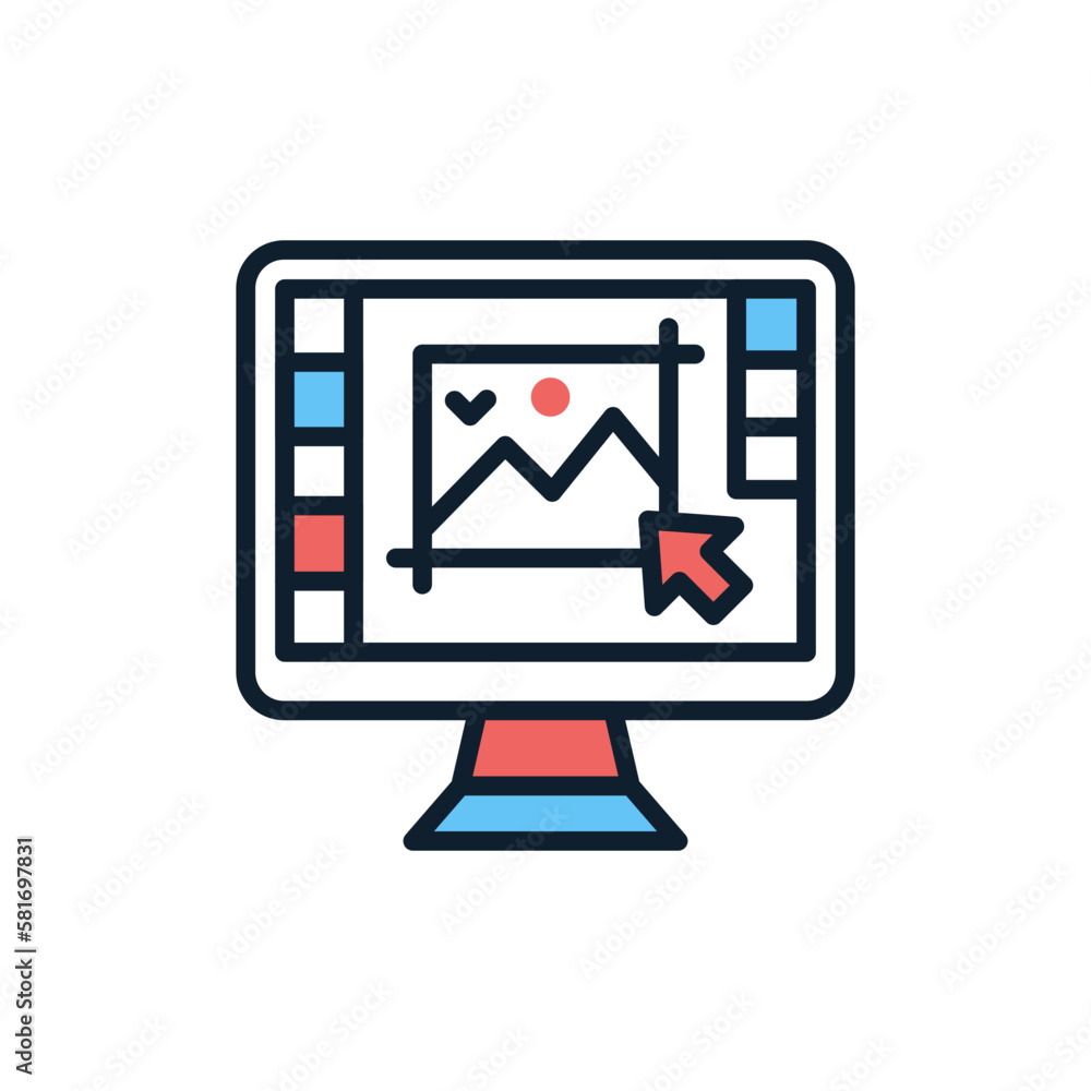 Cropping Image icon in vector. Illustration Cropping Image icon in vector. Illustration