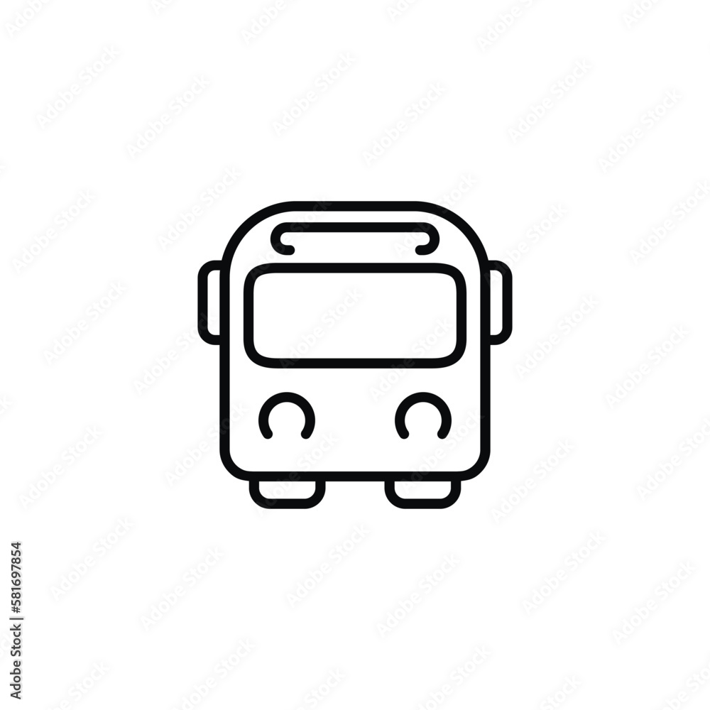 Bus line icon isolated on white background