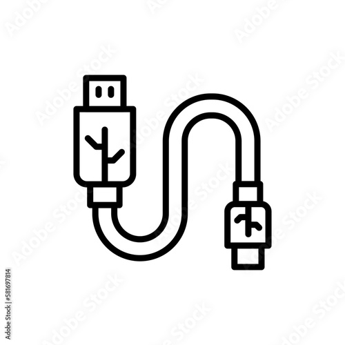Connection Cable icon in vector. Illustration photo