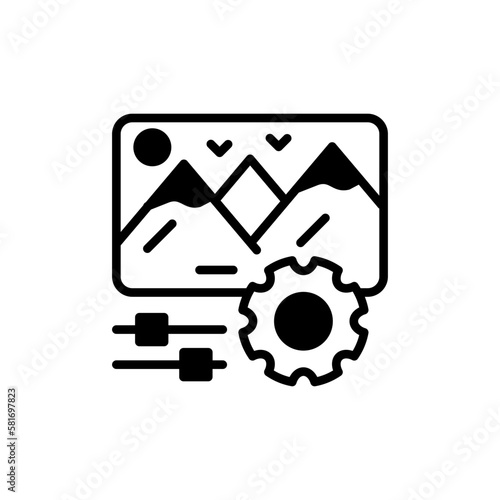 Scene Optimizer icon in vector. Illustration