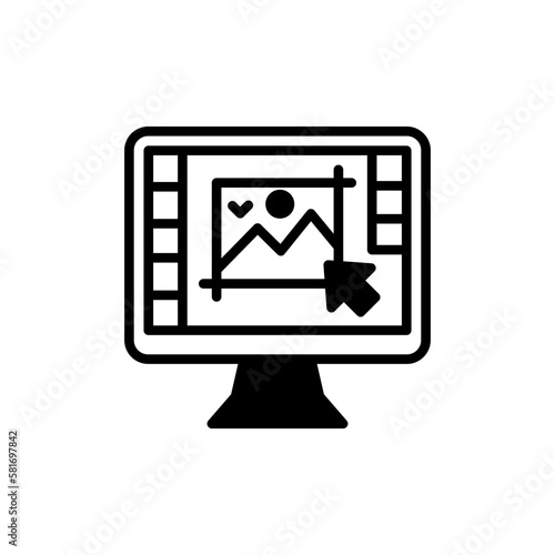 Cropping Image icon in vector. Illustration