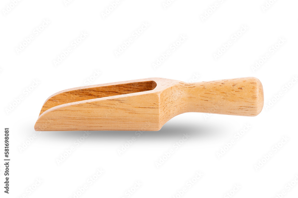 wooden scoop isolated on white background wooden scoop isolated on white background