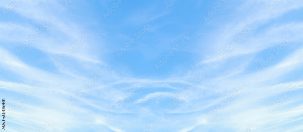 beautiful blue sky with clouds panorama background