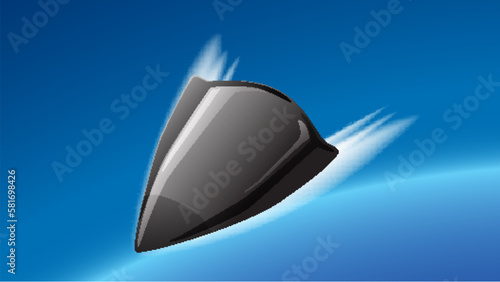 Hypersonic Glide Missile in Blue Sky