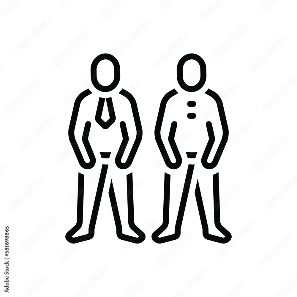 Black line icon for characters Black line icon for characters