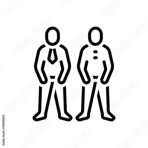 Black line icon for characters