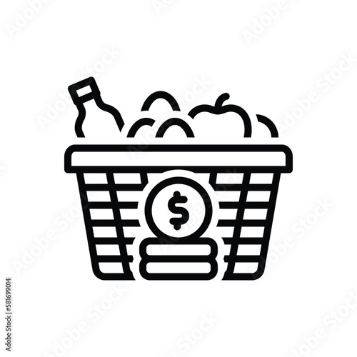 Black line icon for provision