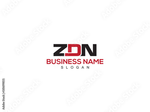 Creative Logo ZDN Letter, Minimal ZD zdn Monogram Logo Icon photo