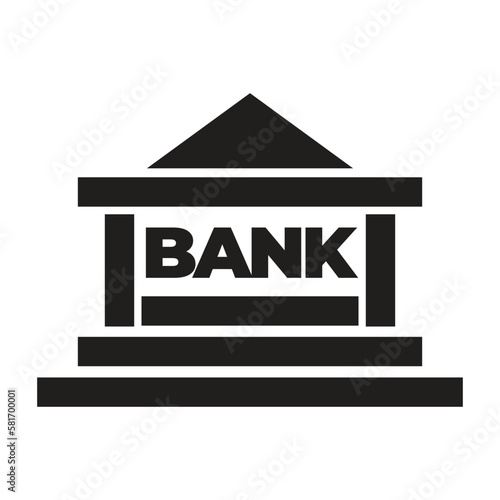 Bank Icon. Bank logo. Concept of finance, investment and money saving. Vector.
