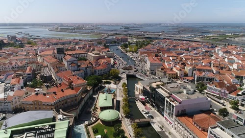 Aveiro City Center Aerial View