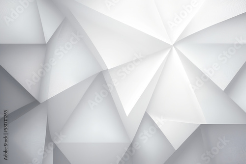 Abstract white and gray pale geometric background. AI generated art
