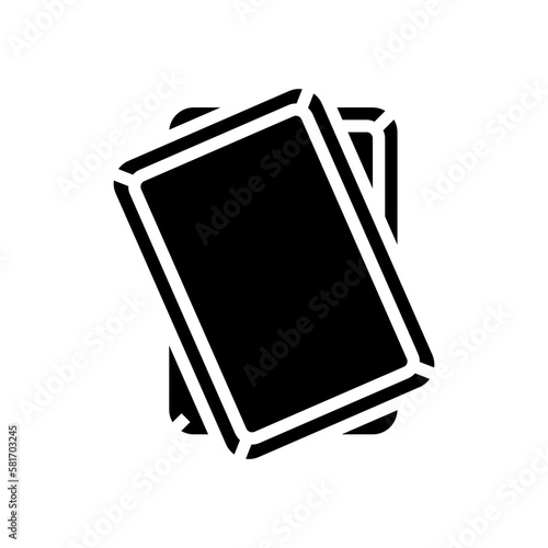 aluminum sheet pan kitchen cookware glyph icon vector illustration