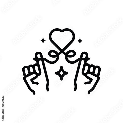 Black line icon for fate