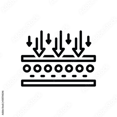 Black line icon for membrane
