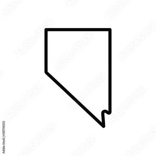 Papier peint Black line icon for nevada