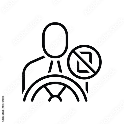 Black line icon for whilst