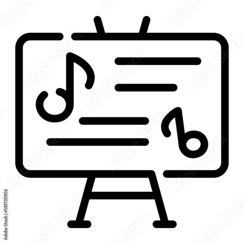 music class line icon