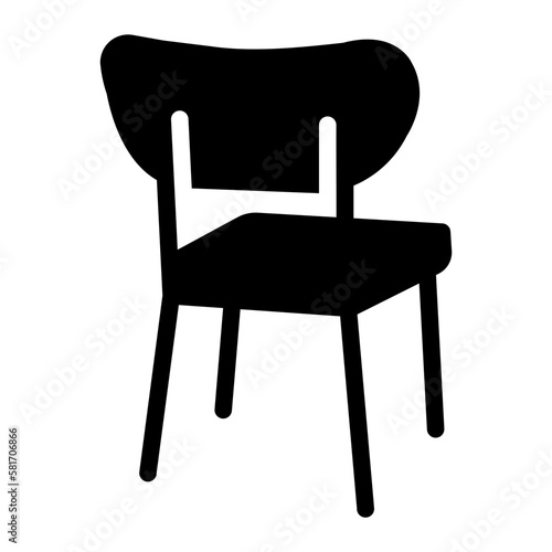 chair glyph icon