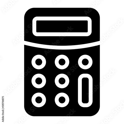 calculator glyph icon