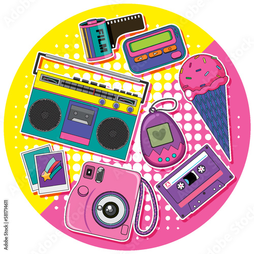 Retro device objects set