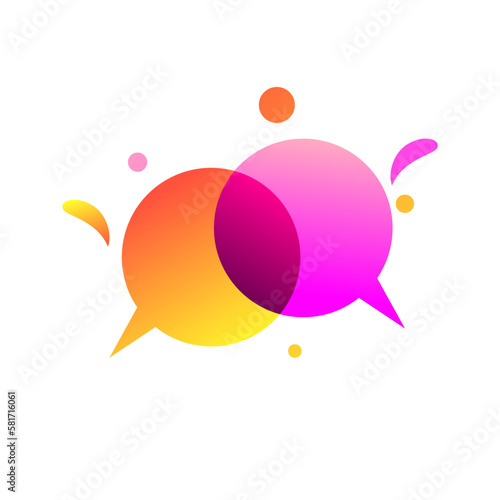 Festive message bubbles